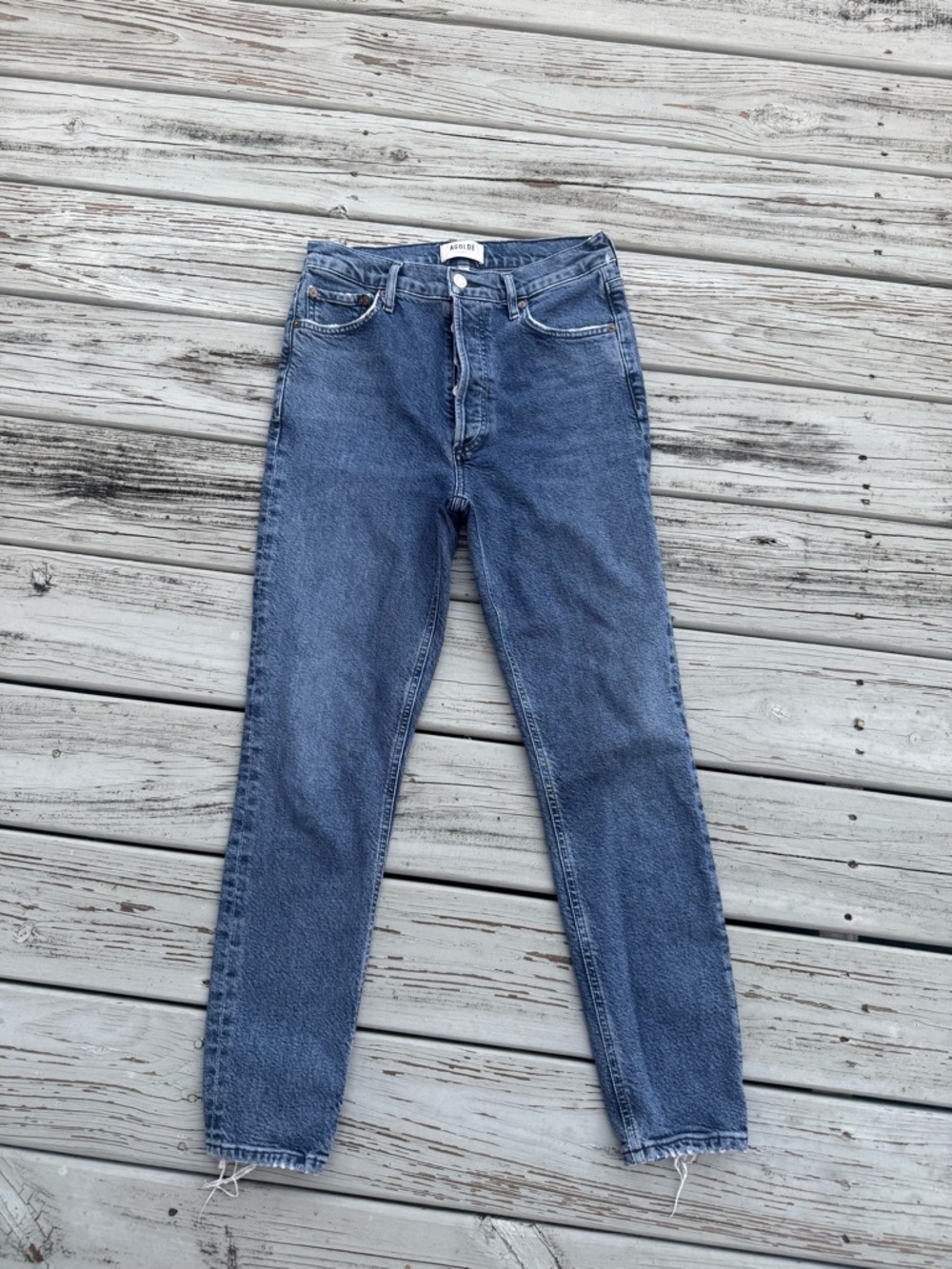 Agolde Button Size 27 Blue Jeans